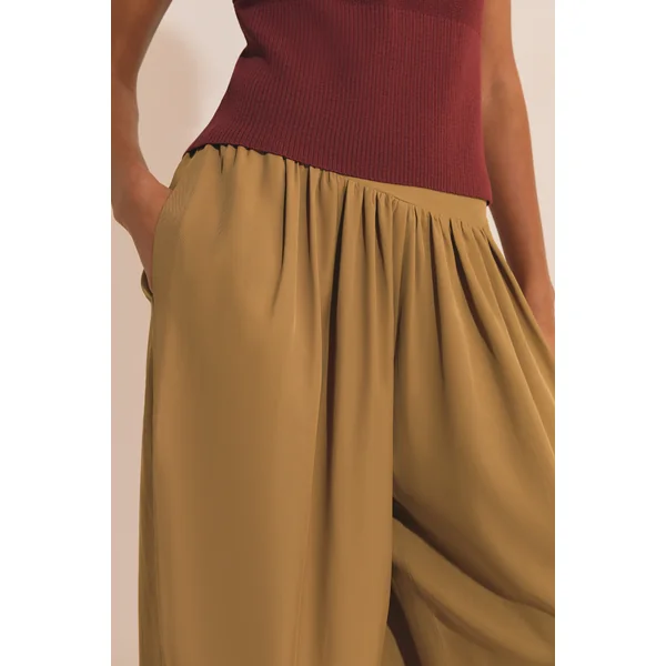 Pantalon bouffant satiné