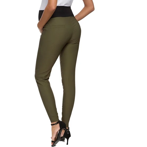 Pantalon de grossesse coupe slim - Noir/Bleu/kaki - Livraison standard gratuite