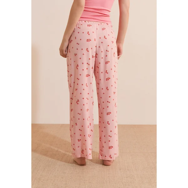 Pantalon de pyjama 7/8 à motifs tomates avec noeuds côté