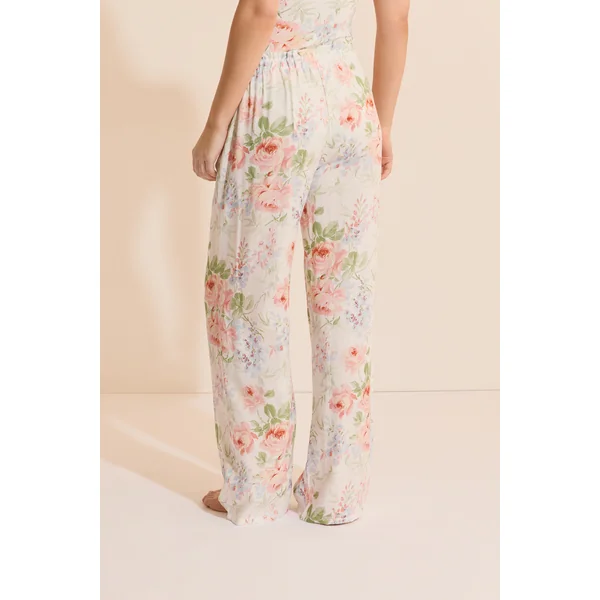 Pantalon de pyjama à motif fleuri