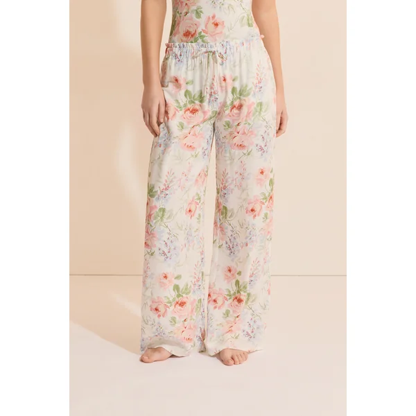 Pantalon de pyjama à motif fleuri