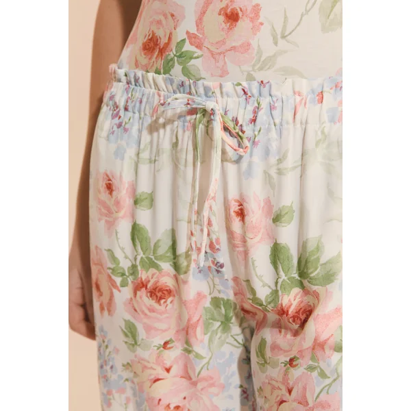 Pantalon de pyjama à motif fleuri