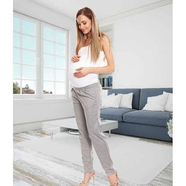 Pantalon droit de grossesse - Noir/Marron/Gris