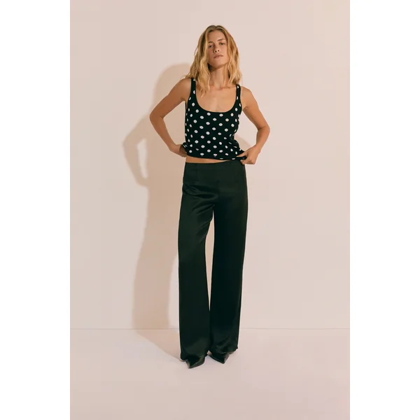 Pantalon droit satiné