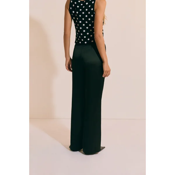 Pantalon droit satiné