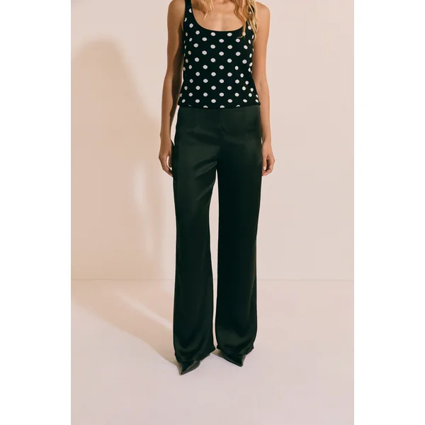 Pantalon droit satiné