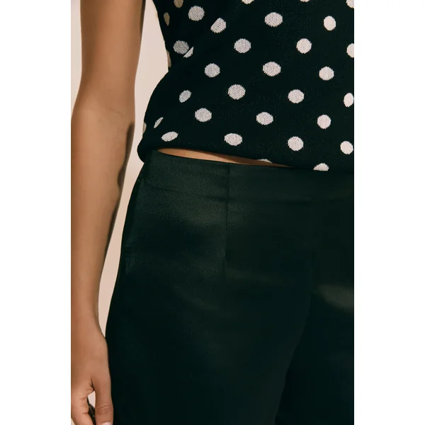 Pantalon droit satiné