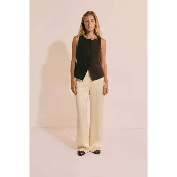 Pantalon droit satiné