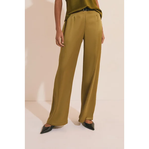 Pantalon droit satiné