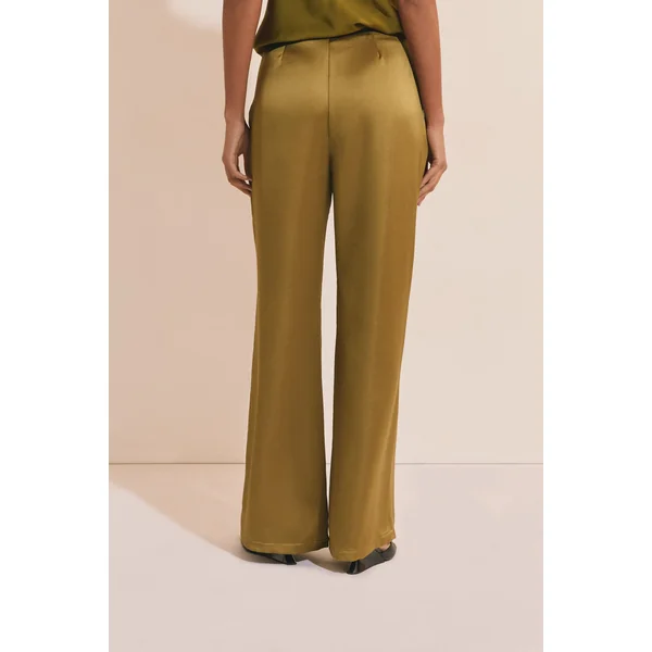 Pantalon droit satiné