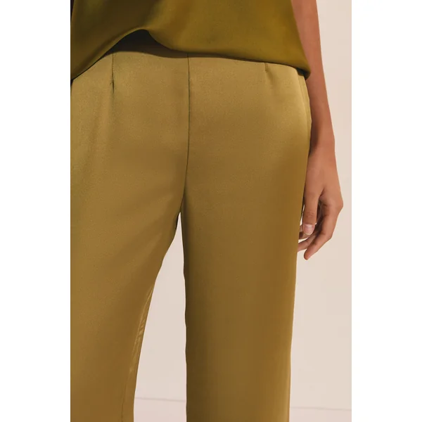 Pantalon droit satiné