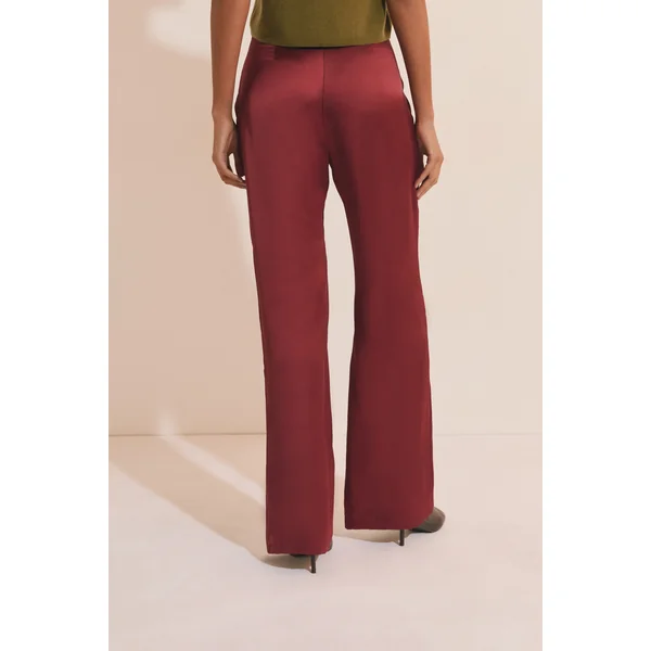 Pantalon droit satiné