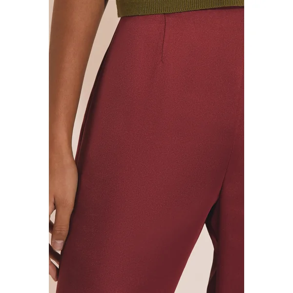 Pantalon droit satiné