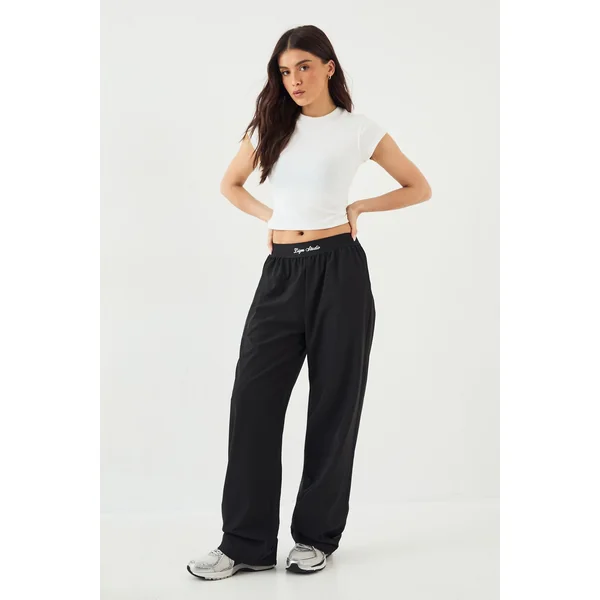 Pantalon DSGN Studio à Taille Élastique et Jambe Droite