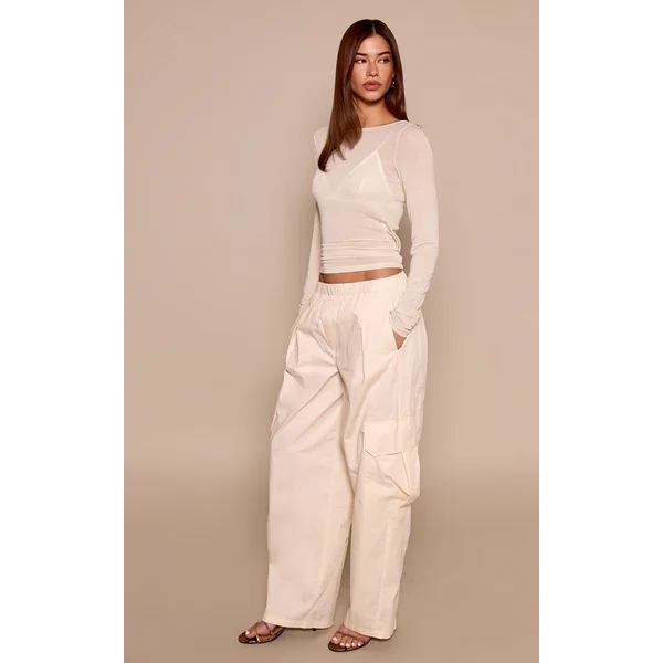 Pantalon En Coton Avec Détails De Poches Cargo