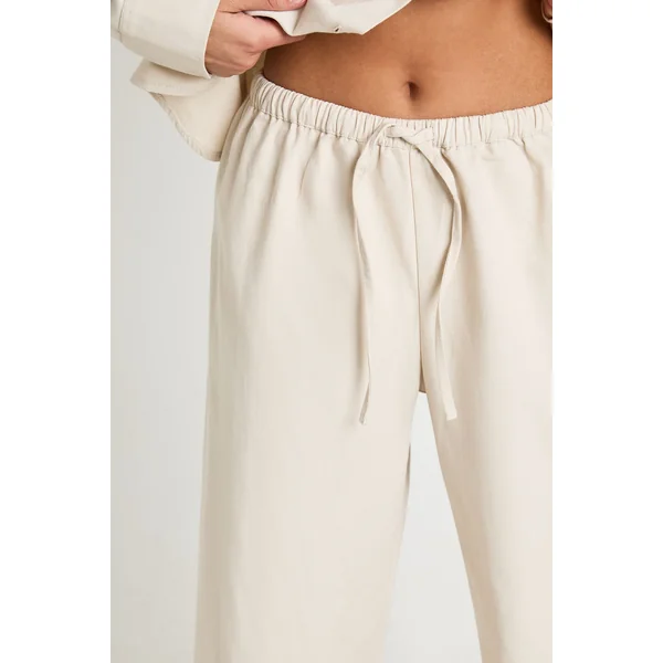 Pantalon Large Décontracté En Chambray