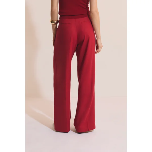 Pantalon large en lin mélangé