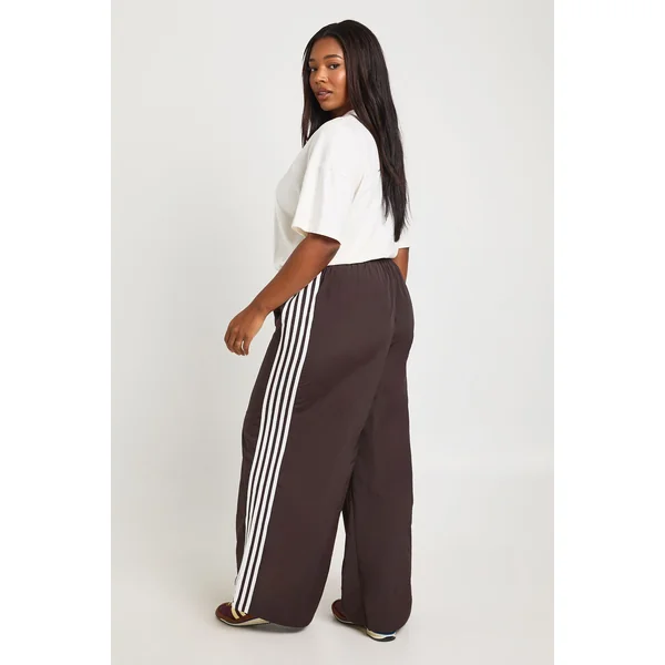 Pantalon Large Grande Taille Avec Bandes Latérales En Nylon