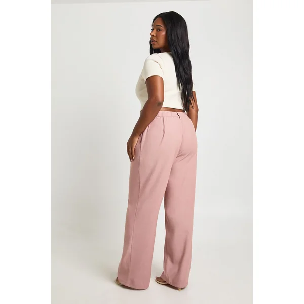 Pantalon Large Taille Haute Coupe Ajustée