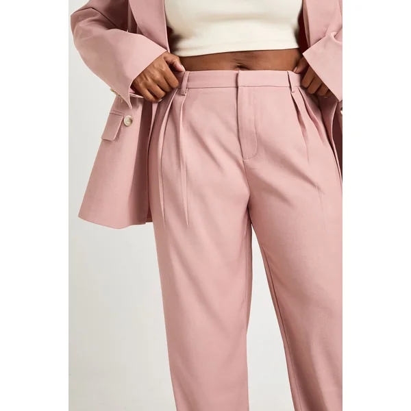 Pantalon Large Taille Haute Coupe Ajustée