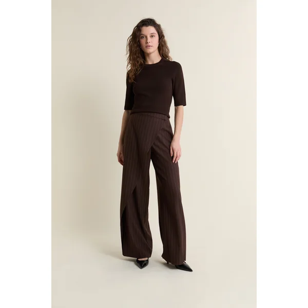 Pantalon large à rayures