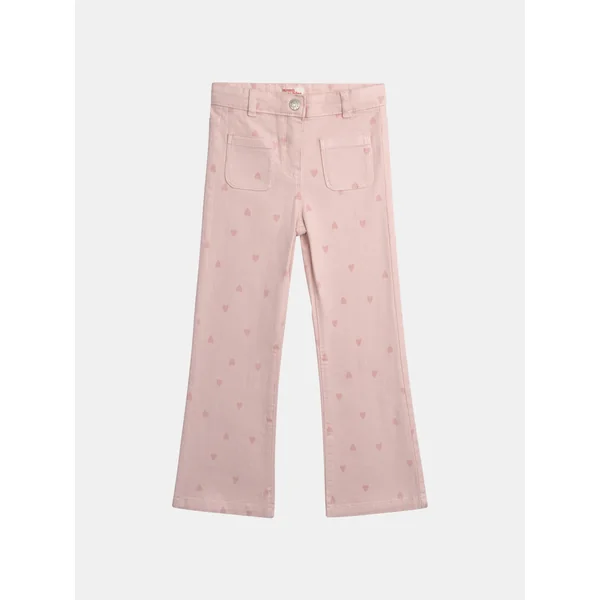 Pantalon rose imprimé cœur pour fille - Soins Bébé Naturels & Produits Maman Après Naissance