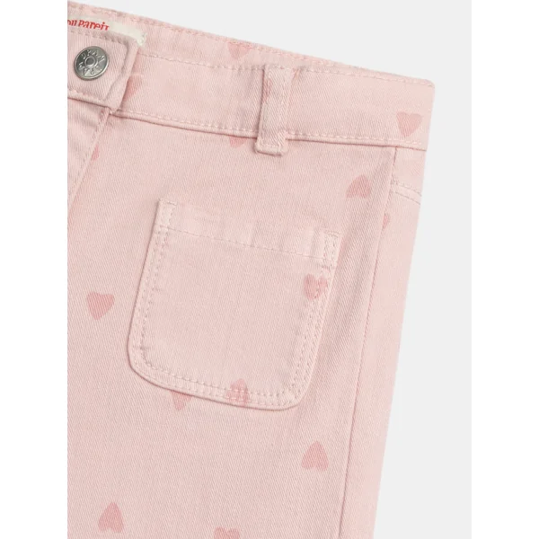 Pantalon rose imprimé cœur pour fille - Soins Bébé Naturels & Produits Maman Après Naissance