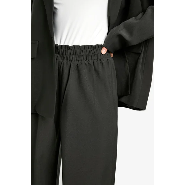 Pantalon Tailleur Taille Élastiquée À Enfiler Petite