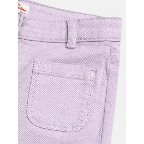 Pantalon violet en twill pour fille - Soins Bébé Naturels & Produits Maman Après Naissance