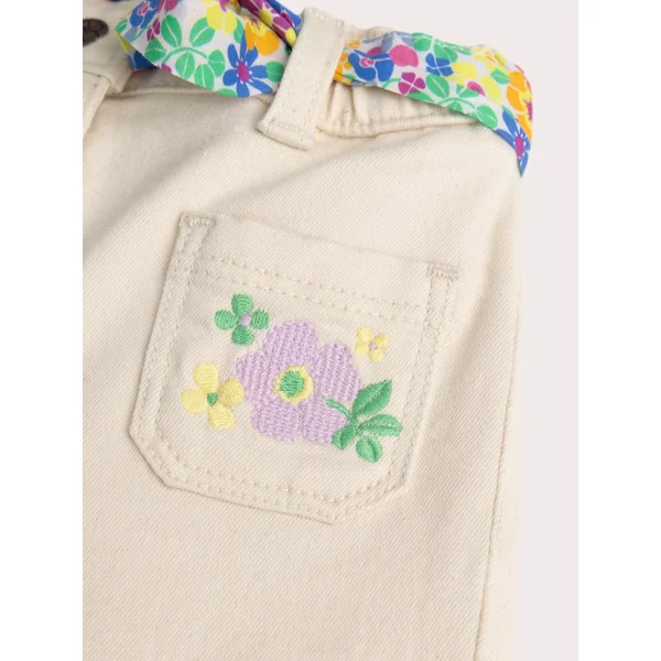 Pantalon écru pour bébé fille - Soins Bébé Naturels & Produits Maman Après Naissance