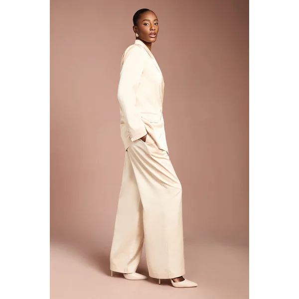 Pantalon Évasé en Satin
