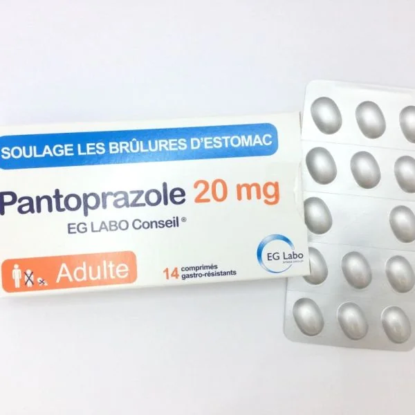 Pantoprazole 20 mg EG labo, Soulage les Brûlures d'Estomac, 14 comprimés gastro-résistants