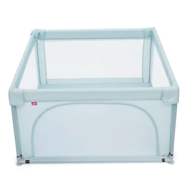 Parc Bébé Portable 120 x 120 x 68 CM avec 50 Boules Colorées Barrière de Sécurité de Enfants Pieds Antidérapantes 3 Ans + Bleu/Gris/Gris foncé/Multicoloré