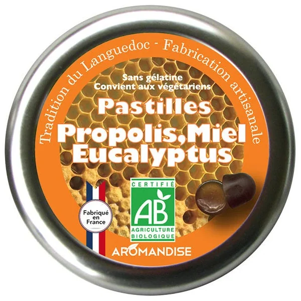 Pastilles propolis miel eucalyptus 45g