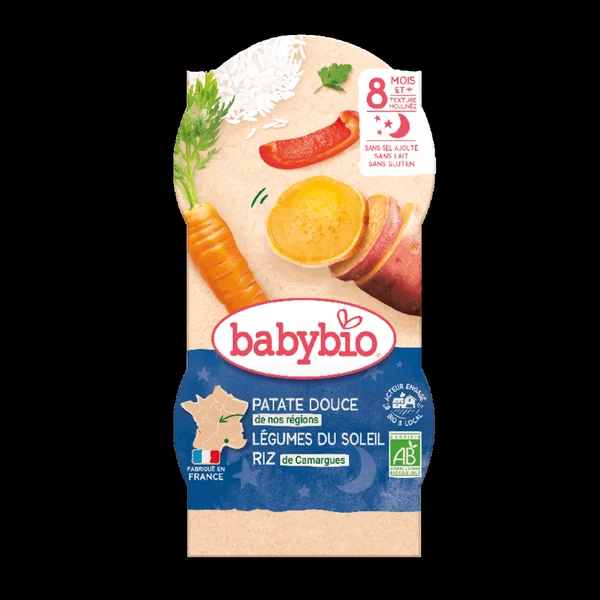 Patate Douce Légumes du Soleil Riz + 8 mois