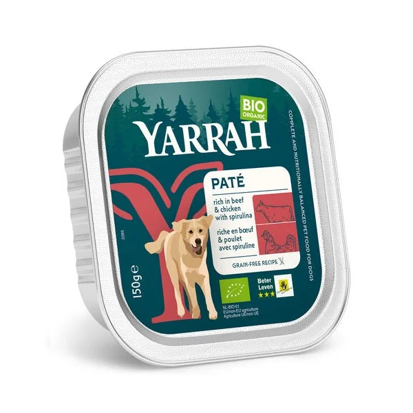 Paté pour chien boeuf spiruline 150g