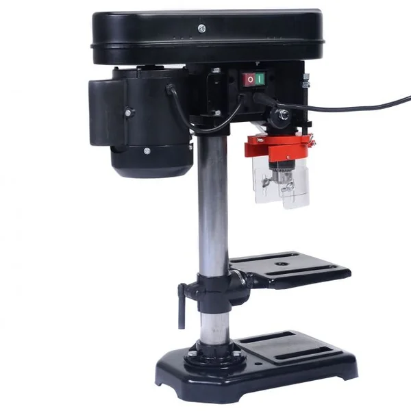 Perceuse à Colonne 350W à 5 Vitesses Perceuse à Établi 230V Inclinable de 0 à 45° pour Bois Plastique Divers Matériaux