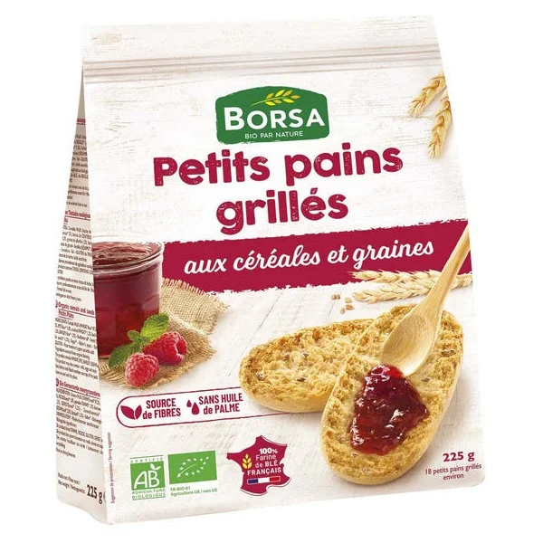 Petit pain grillé céréales graines 225g