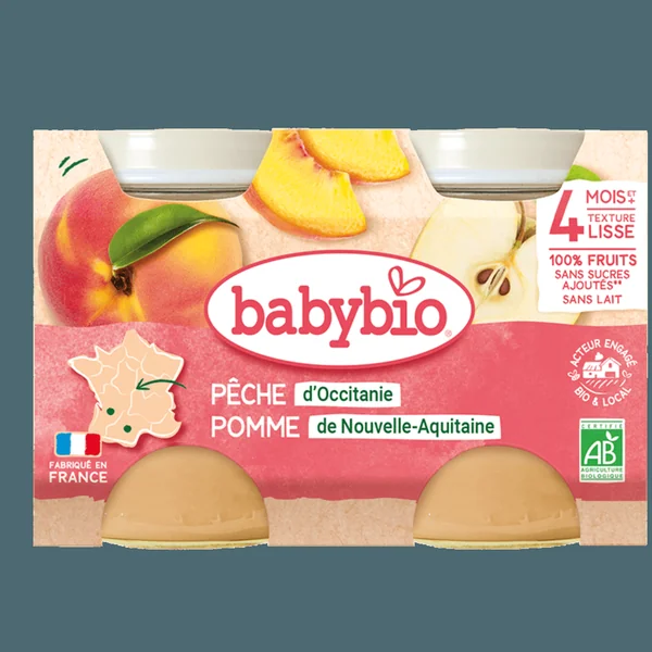 Petits pots Pomme abricot céréales dès 4 mois