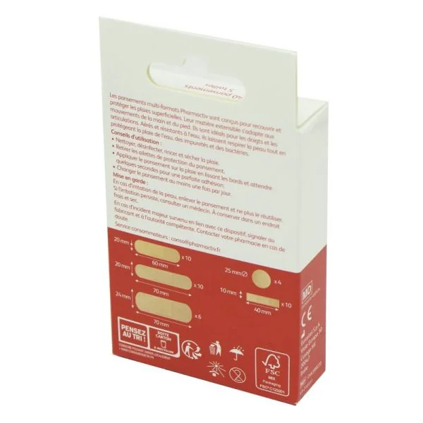 PHARMACTIV Les Pansements Multi Formats 5 Tailles Bte/40