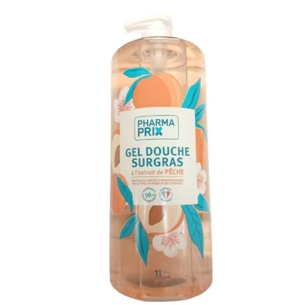 PHARMACTIV / PHARMAPRIX - Gel douche sur gras extrait pêche - FL/1 L