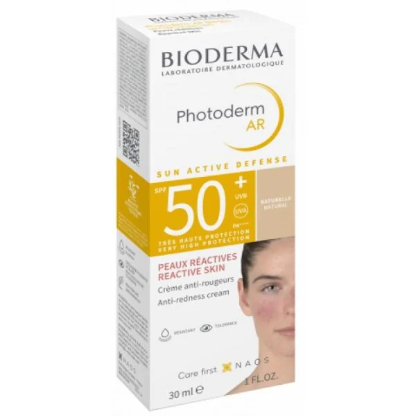 PHOTODERM AR Naturelle SPF50+ 30ml - Peaux Claires Sensibles et Réactives Sujettes aux Rougeurs