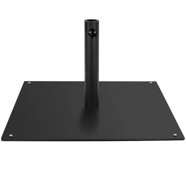 Pied de Parasol Lourd 50x50cm 16kg Socle Parasol Extérieurφ40/50mm avec 4 Repose-pieds Support Parasol en Métal
