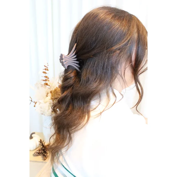 Pince à cheveux coquillage - brun