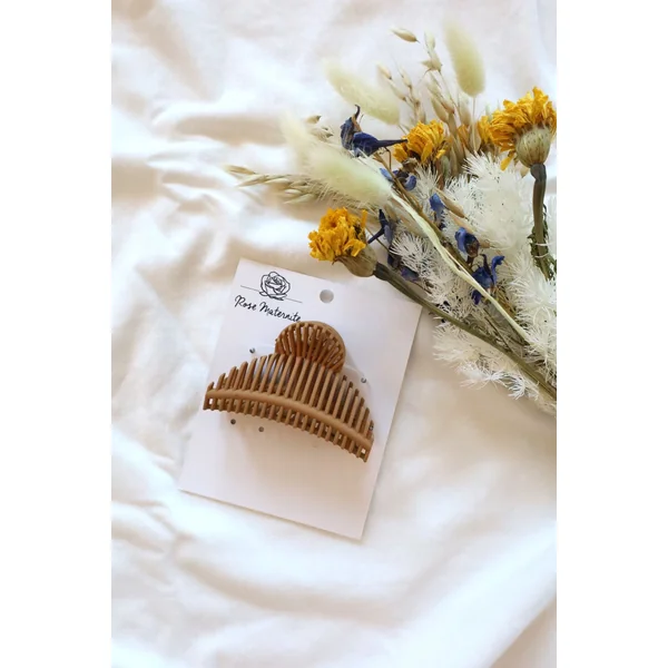 Pince à cheveux linéaire - caramel