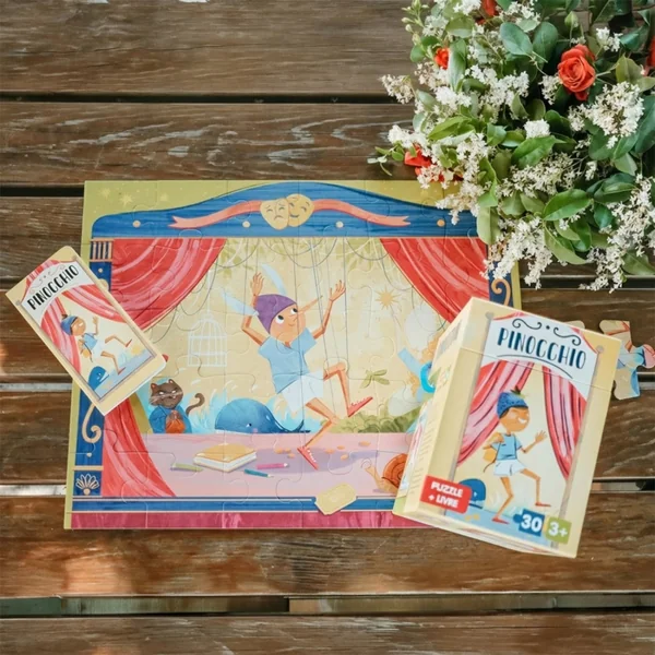 Pinocchio puzzle and book, 30 pieces