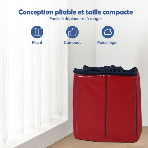Piscine Pliable en PVC Ø120xH30 cm Baignoire Portable pour Animaux de Compagnie Rouge