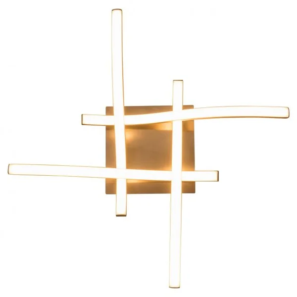 Plafonnier Led 2700k Dimmable Style Moderne à 4 Bras Led 3,6W 25 000h en Fer et Aluminium 47x47x9,5cm Sable et Blanc