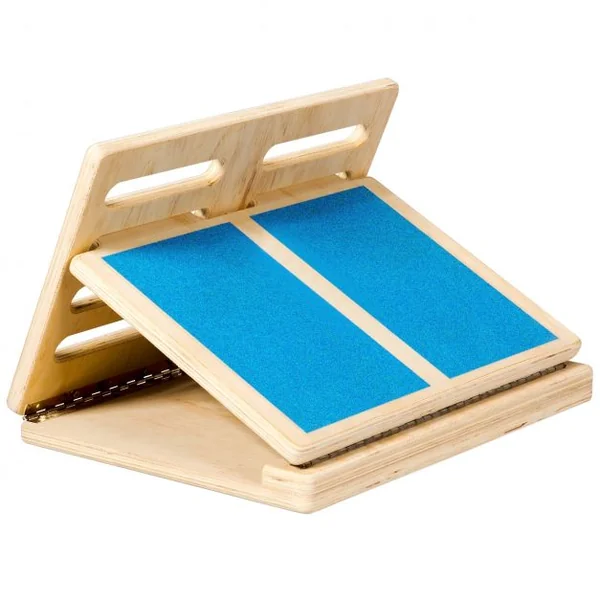 Planche Inclinée en Bois pour Mollets et Talons 4 Positions Ajustables de 10° à 40° Surface Antidérapante Capacité 160kg