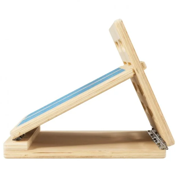 Planche Inclinée en Bois pour Mollets et Talons 4 Positions Ajustables de 10° à 40° Surface Antidérapante Capacité 160kg